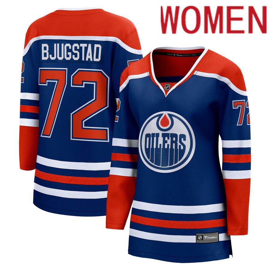 Women Edmonton Oilers #72 Nick Bjugstad Fanatics Branded Royal Home Breakaway NHL Jersey